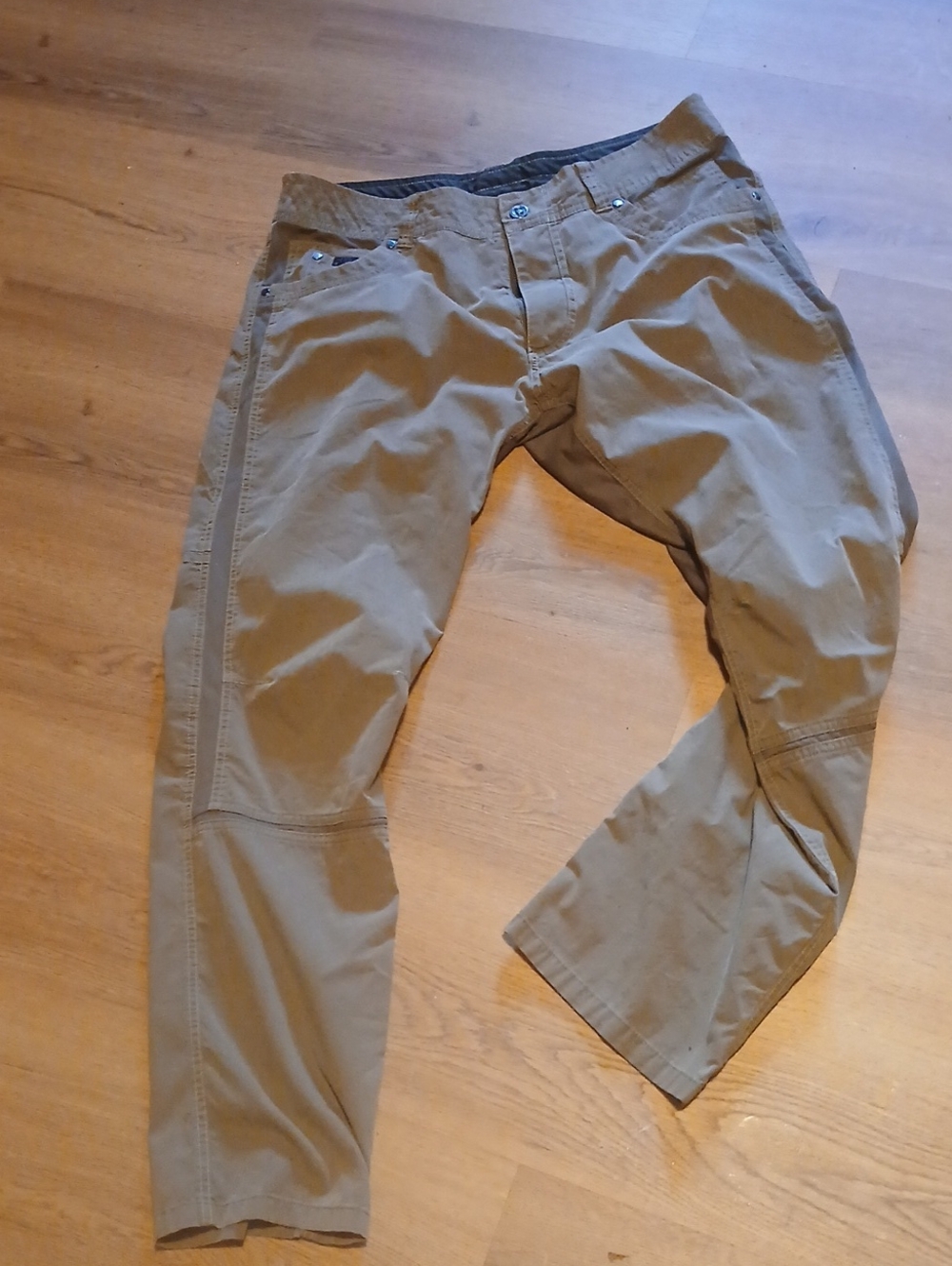 Kuhl Men's Tan Casual Nylon Striped Leg Chino
